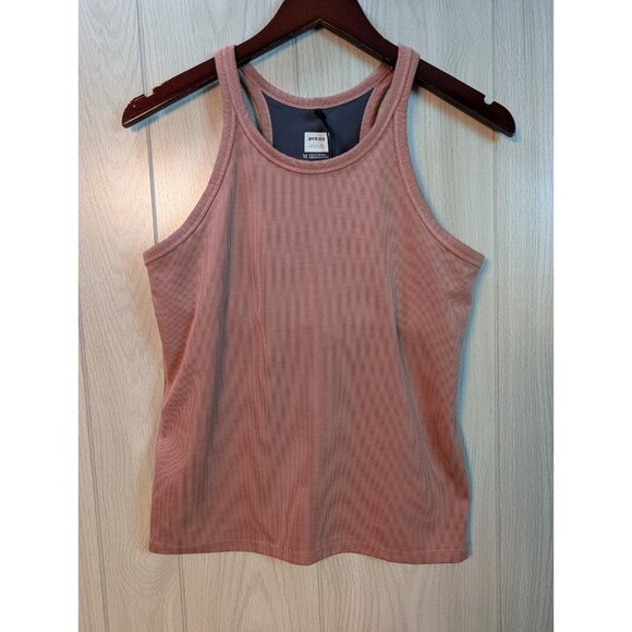 PrAna Tank Top Woman’s Size Medium Bra Shelf Racer Back Orange Sleeveless - Picture 1 of 6